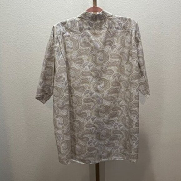 Daniel Cremieux Paisley Sleeve Button Down Shirt White Lavender Yellow XXL - Picture 6 of 6